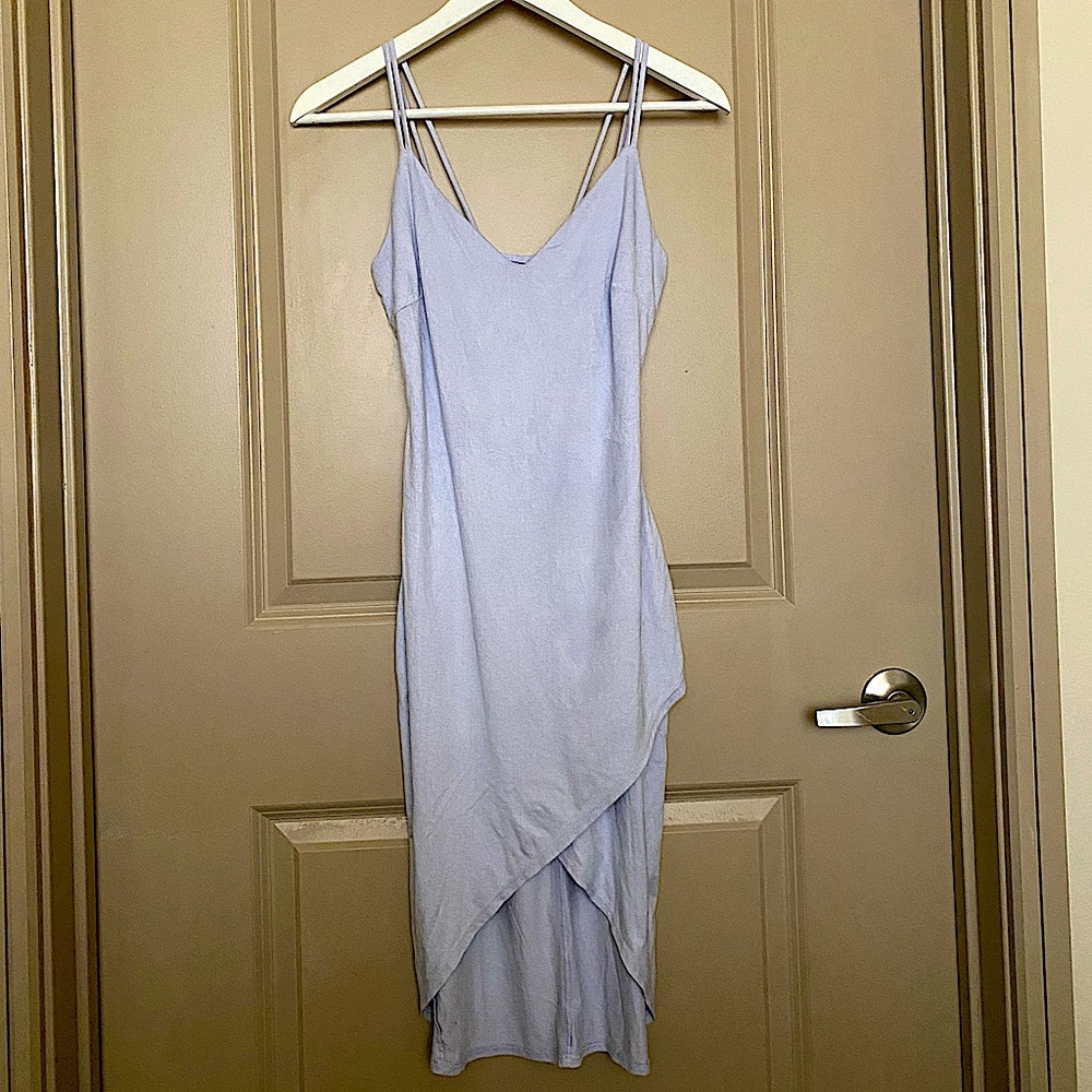 WINDSOR suede party/going out dress, size S/M, baby blue color.